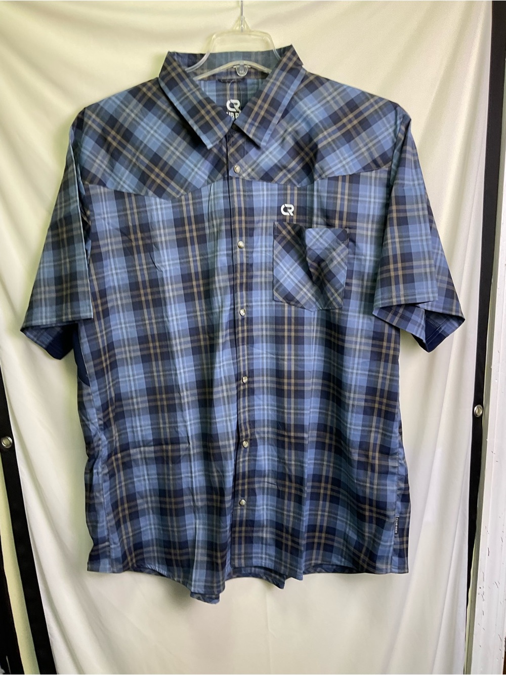 Club Ride Apparel MEN'S NEW WEST SHIRT- Indigo Plaid